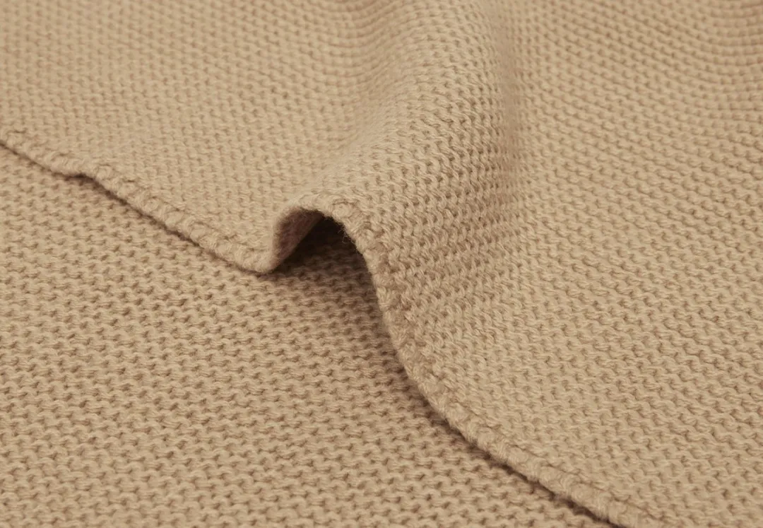 Jollein Baby Deken Ledikant 100x150cm Basic Knit - Biscuit