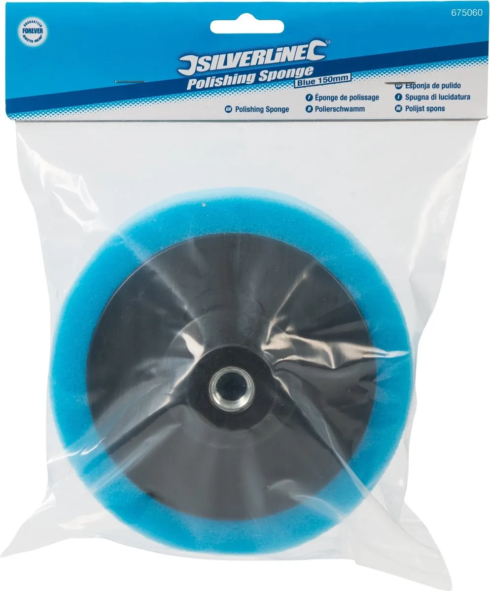 Silverline Schuim Polijstkop M14 - Ø150mm Medium Blauw