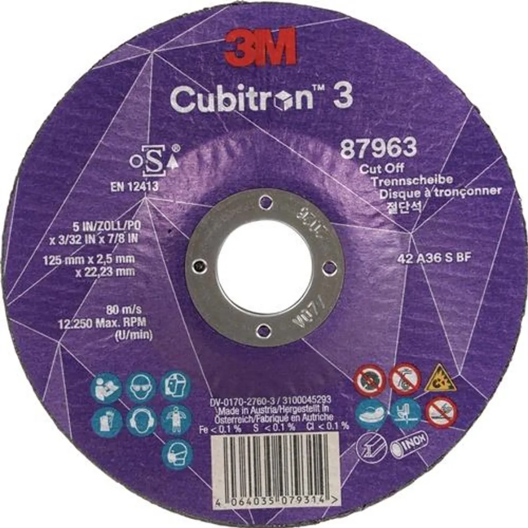 3M Cubitron 3 Doorslijpschijf D125x2,5mm