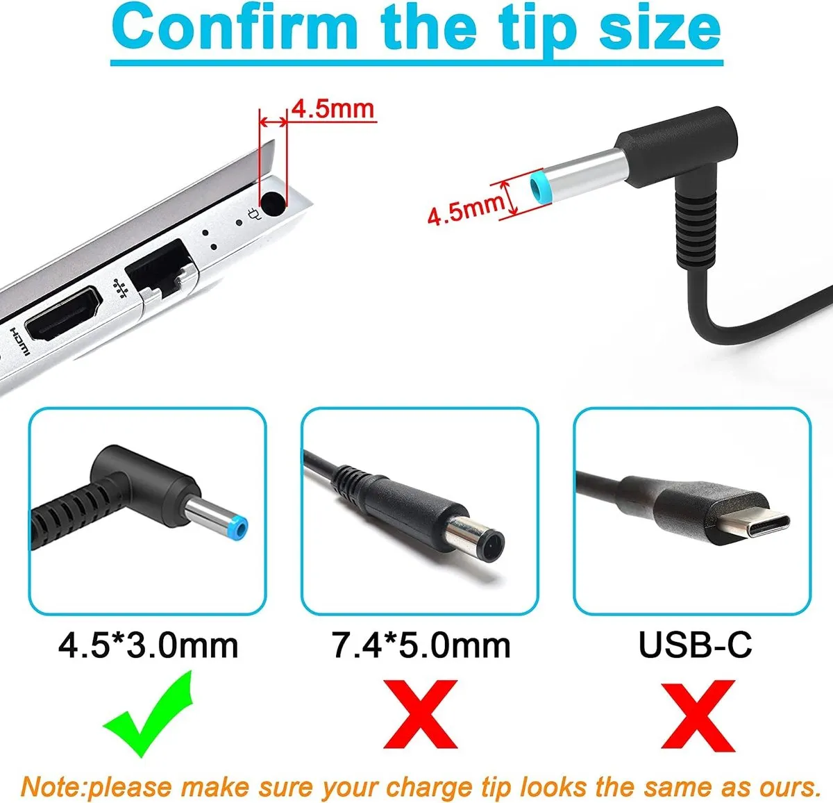 HP Universele Adapter ZT-HP65W-45x30 65W - Laptop