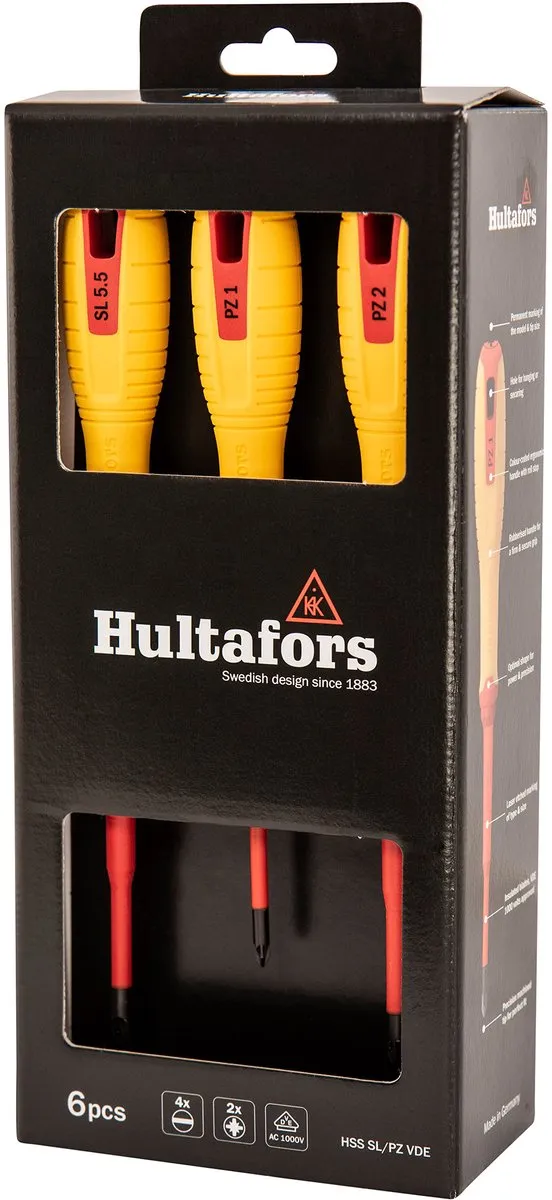 Hultafors HU444465 VDE Schroevendraaierset - 6-delig PZ/SL