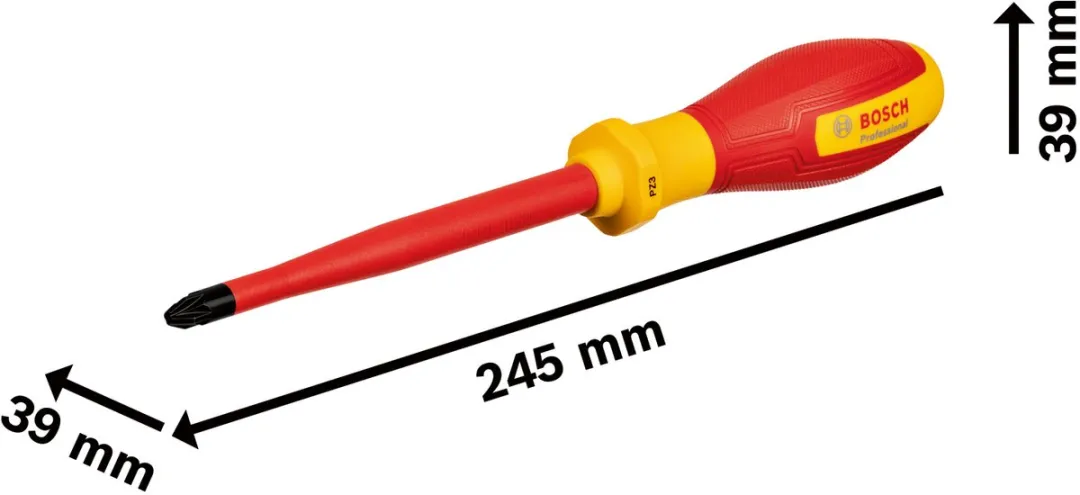Bosch Professional VDE Schroevendraaier PZ 3 - Geel/Rood