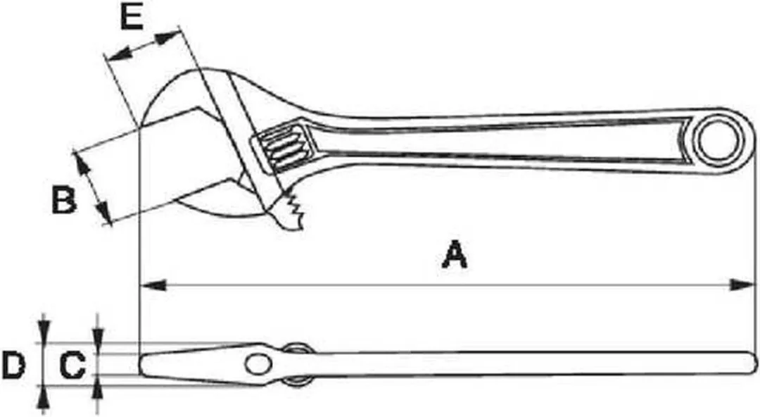 Bahco 9072 Moersleutel ERGO 257mm - 31mm - Zwart