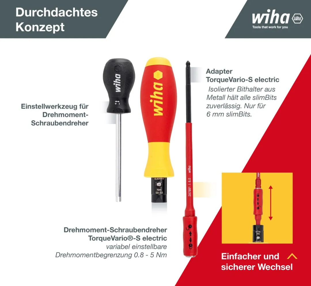 Wiha Momentschroevendraaier TorqueVario-S 28723500 - VDE