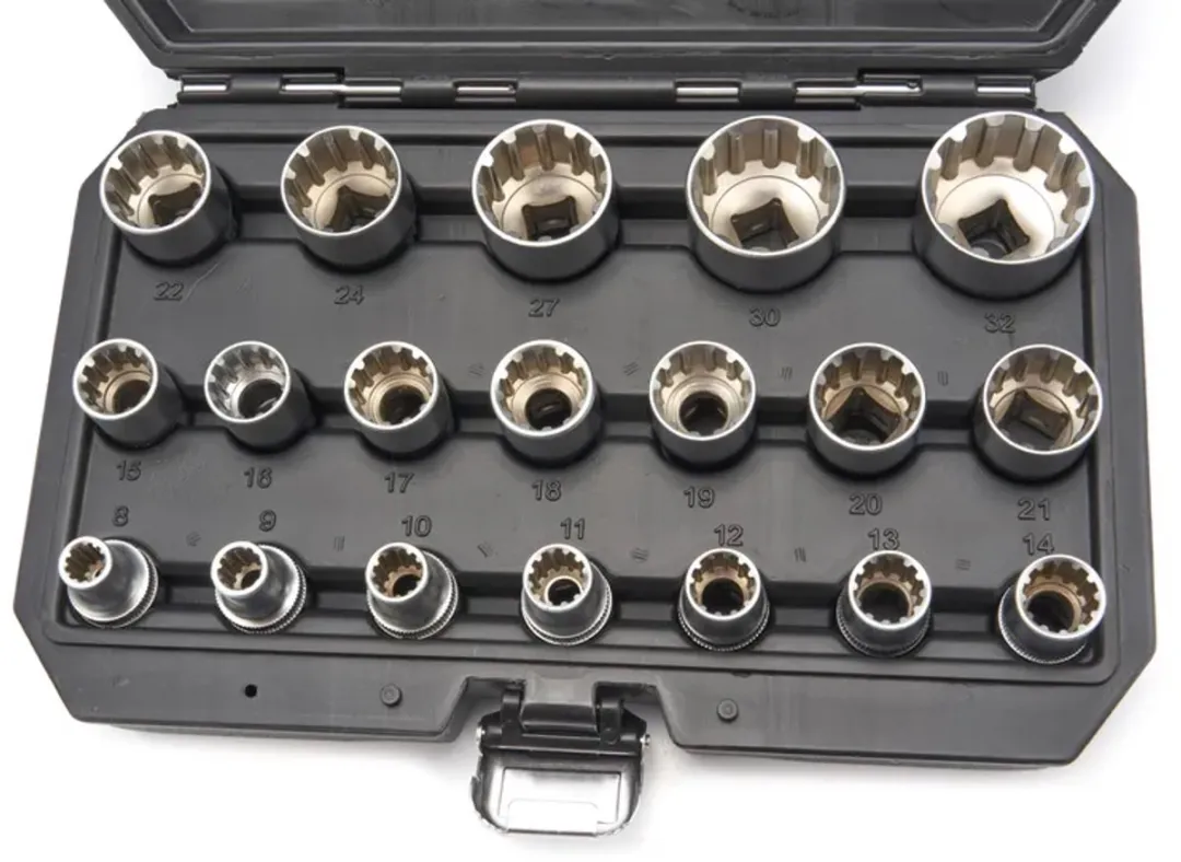 HBM Multilock Doppenset 1/2" 8-32mm - 19-delig - Zwart