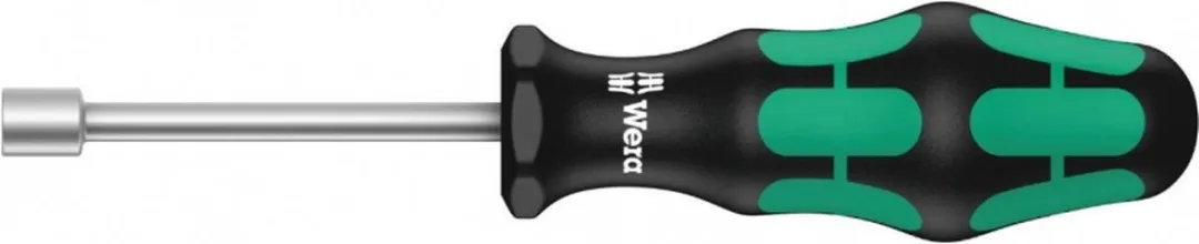 Wera Kraftform Plus Dopschroevendraaier 5,5x70mm - Zeskant - Zwart/Groen