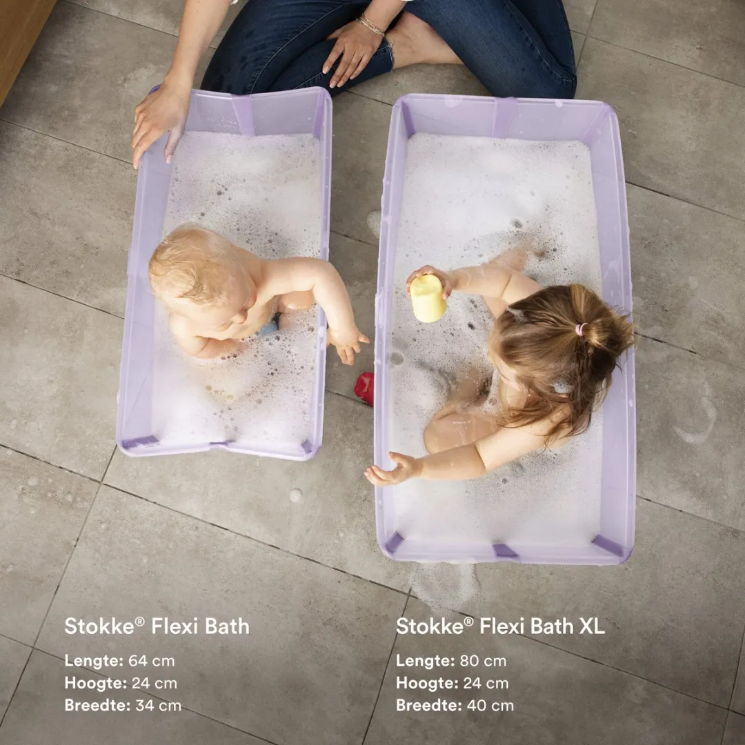 Stokke Flexi Bath, Ocean Blue - Opvouwbaar babybadje - Lichtgewicht, duurzaam en gemakkelijk op te bergen - Handig voor thuis of op reis - Geschikt voor pasgeborenen en baby's