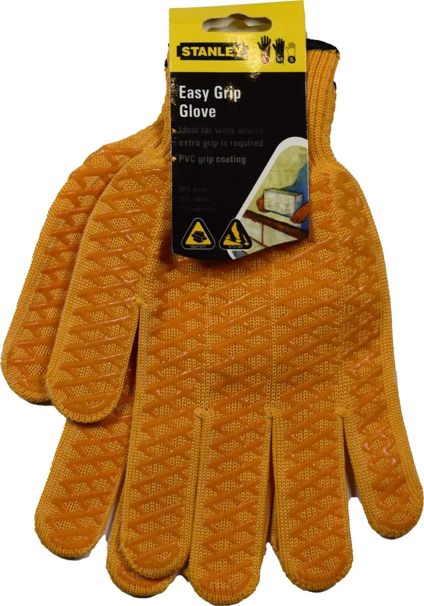 Stanley Werkhandschoenen Grip L - 3 Stuks - Oranje