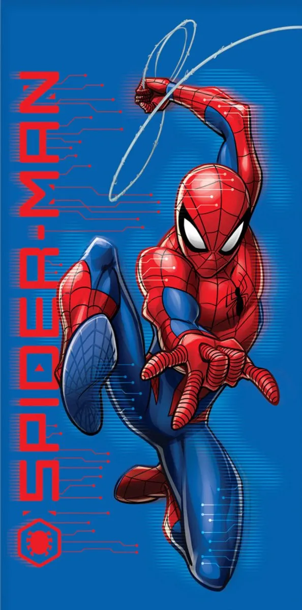 Spider-Man Strandlaken 70x140cm - Blauw/Rood