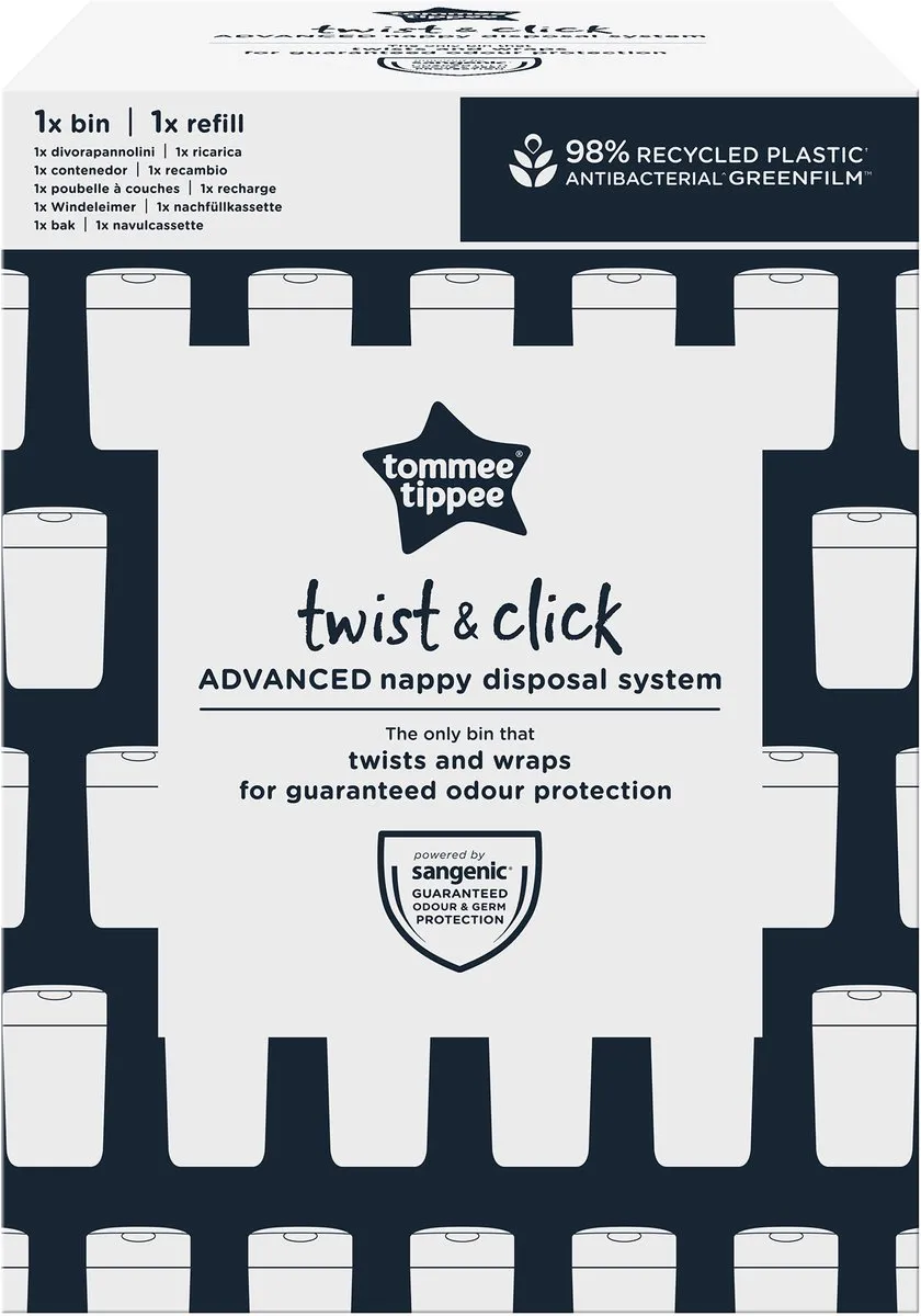 Tommee Tippee Twist & Click Luieremmer 33 Stuks - Wit - afbeelding 6 van 6