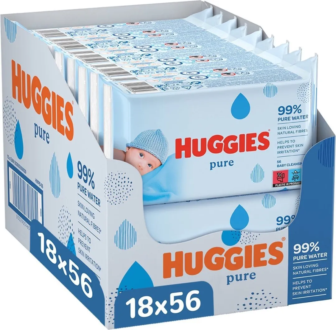 Huggies - Pure - Billendoekjes - 3024 babydoekjes - 54 x 56