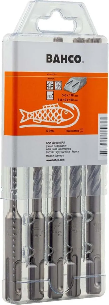Bahco SDS+ Borenset 4651-SET-5