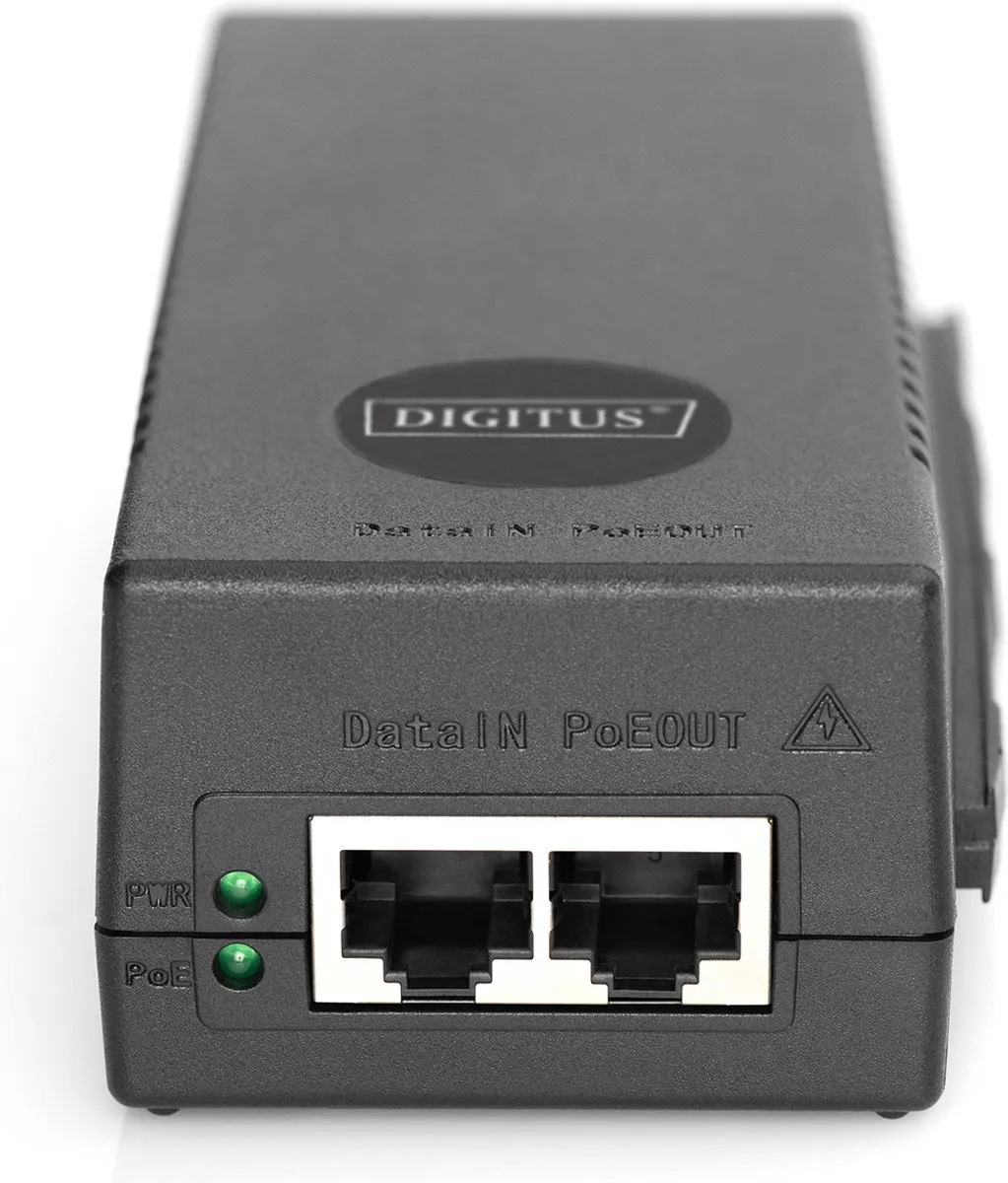 Digitus DN-95108 PoE Adapter & Injector 10GbE - Zwart