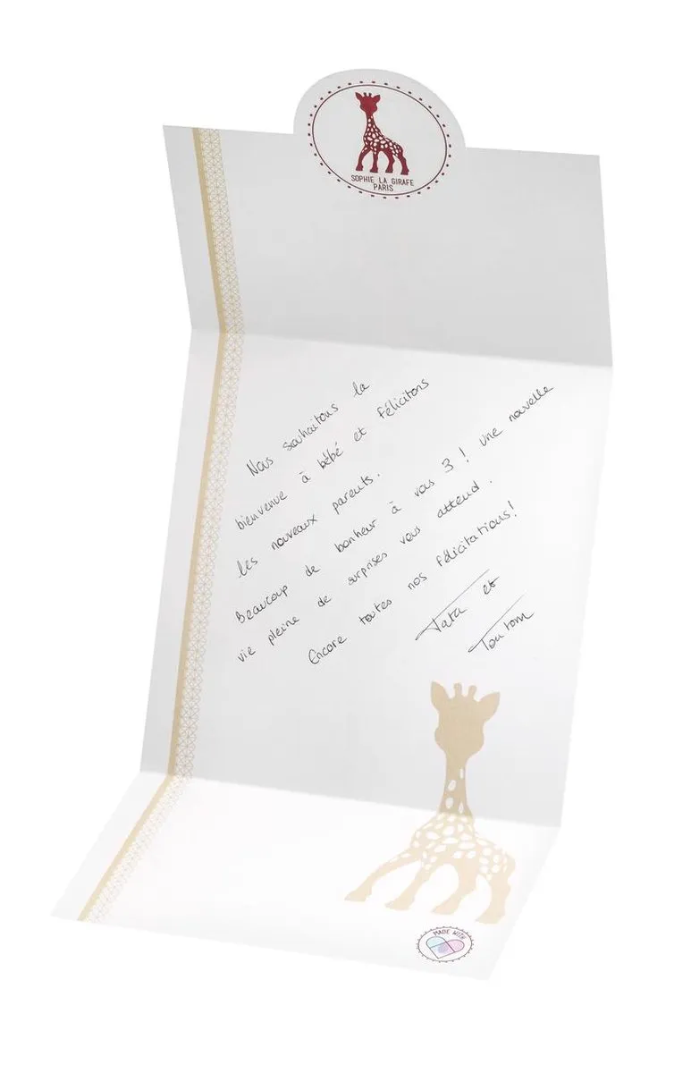 Sophie de Giraf Sophiesticated Cadeauset - Knuffeldoekje met speenhouder - 4-delig