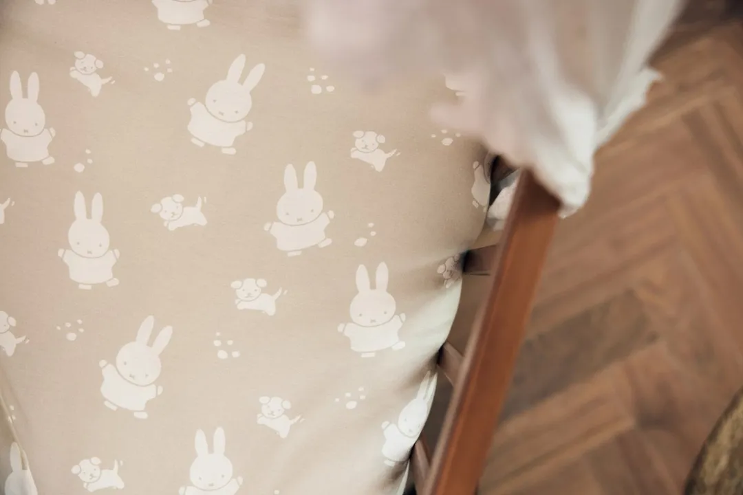 Jollein Dekbedovertrek Miffy&Snuffy 100x140cm - Ledikant - Nougat
