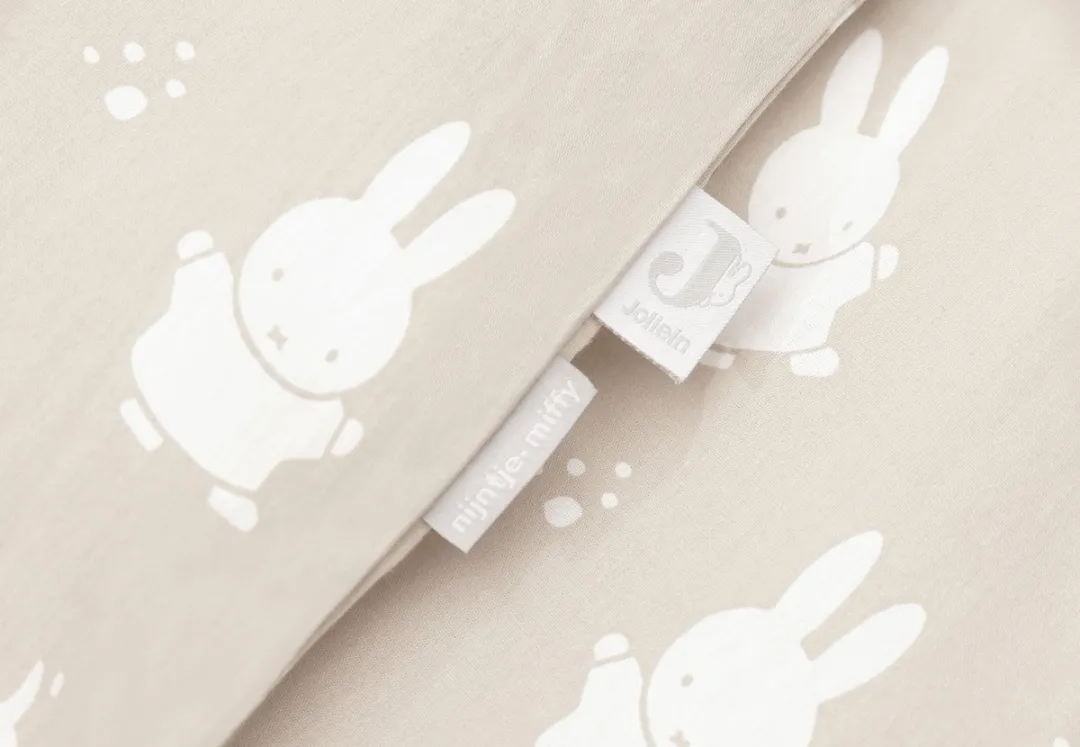 Jollein Dekbedovertrek Miffy&Snuffy 100x140cm - Ledikant - Nougat
