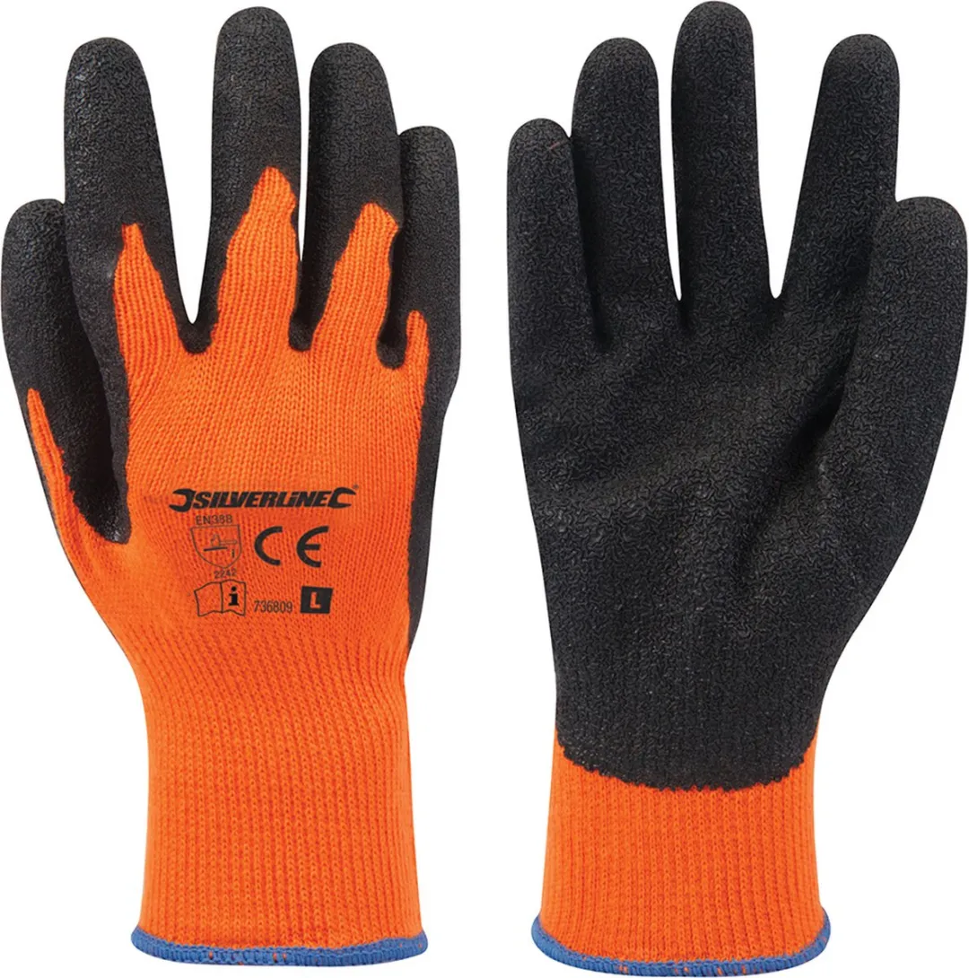 Silverline Bouwhandschoenen - Maat 9 (L) - Fel oranje