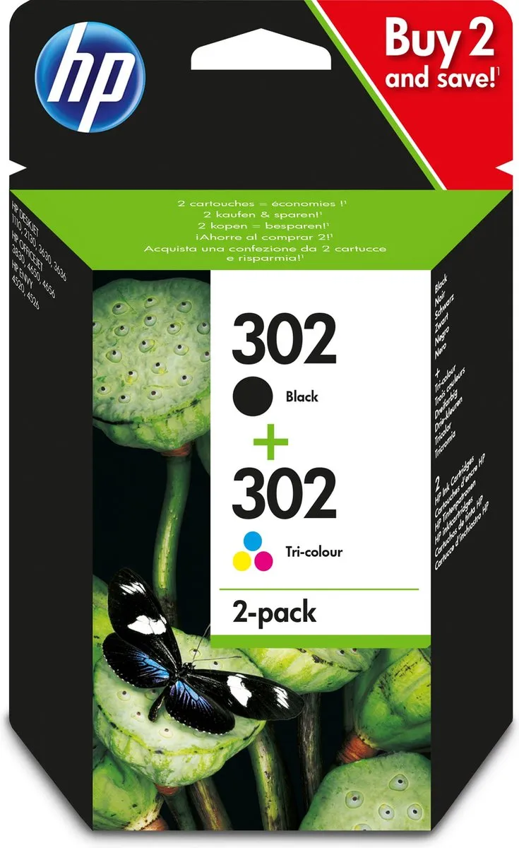 HP 302 X4D37AE#ACU Inktcartridge - Zwart & Kleur