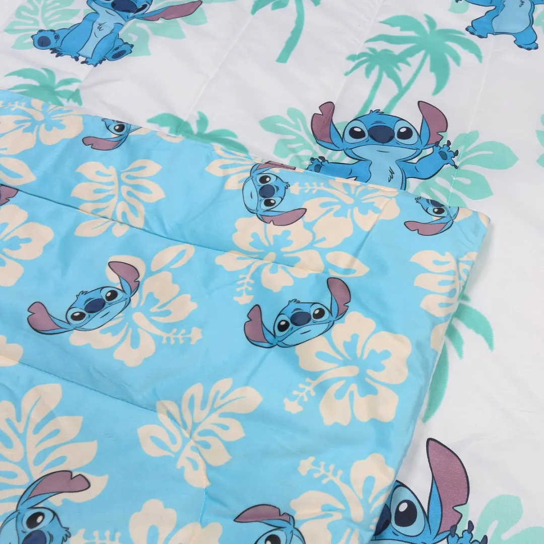 Disney Stitch Kinderdekentje 120x150cm - Wit