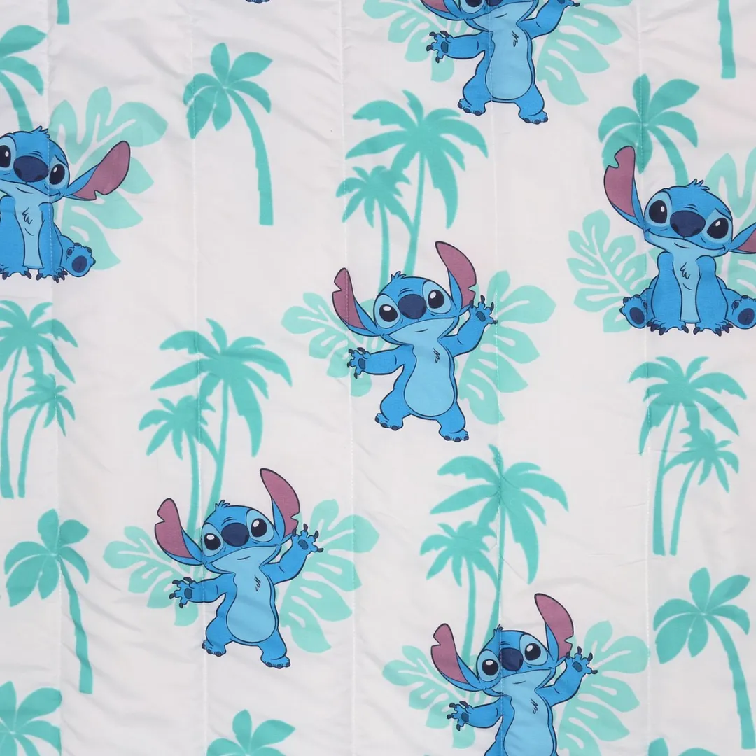 Disney Stitch Kinderdekentje 120x150cm - Wit