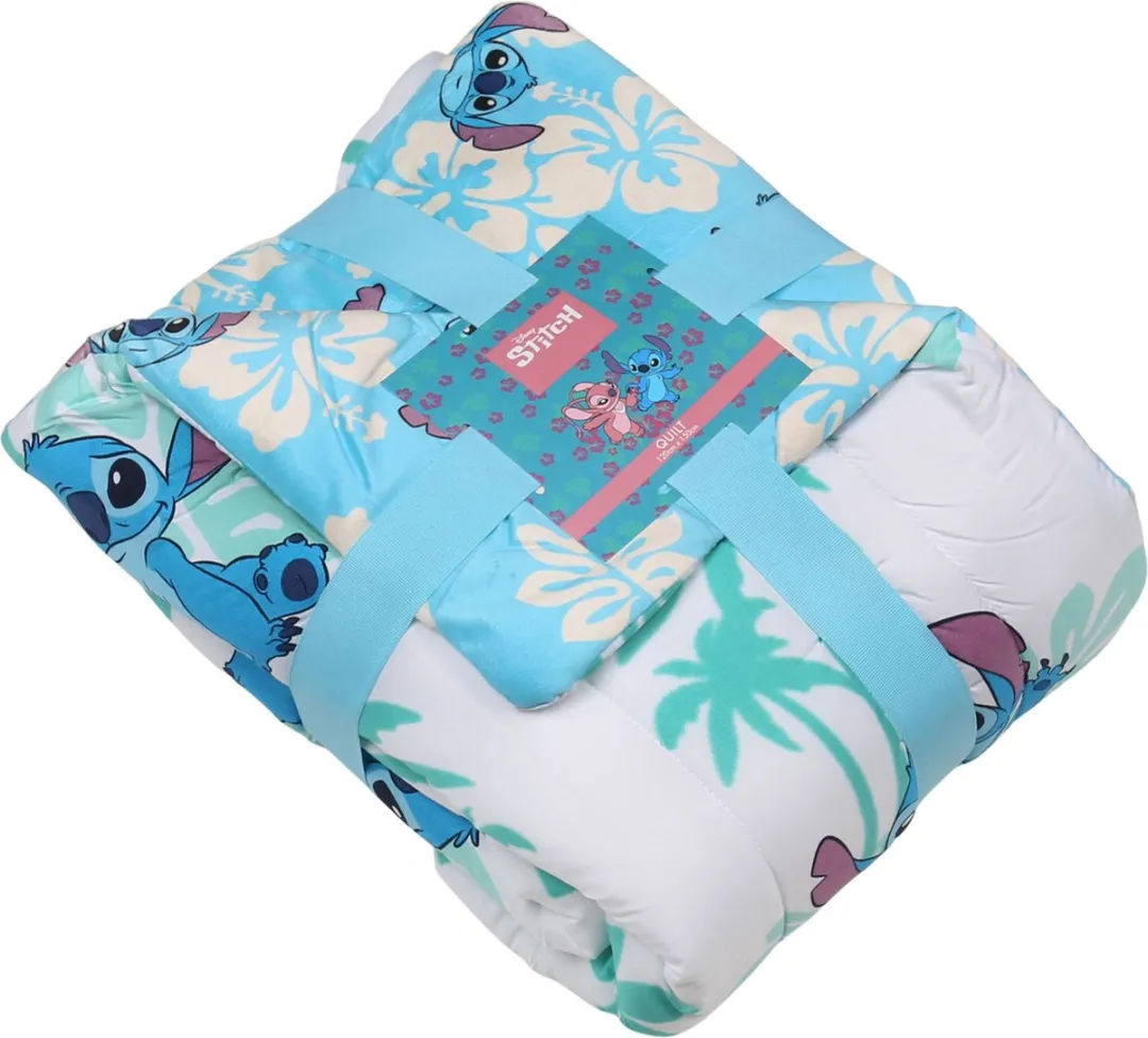 Disney Stitch Kinderdekentje 120x150cm - Wit