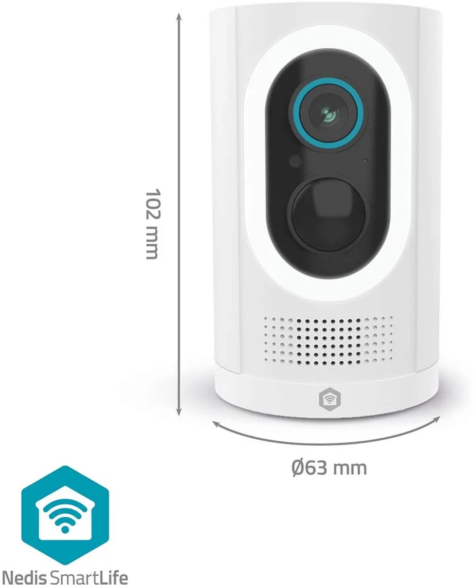 Nedis SmartLife WIFICBO33WT Beveiligingscamera Buiten - 3MP Full HD - IP65 - Wit - afbeelding 6 van 6