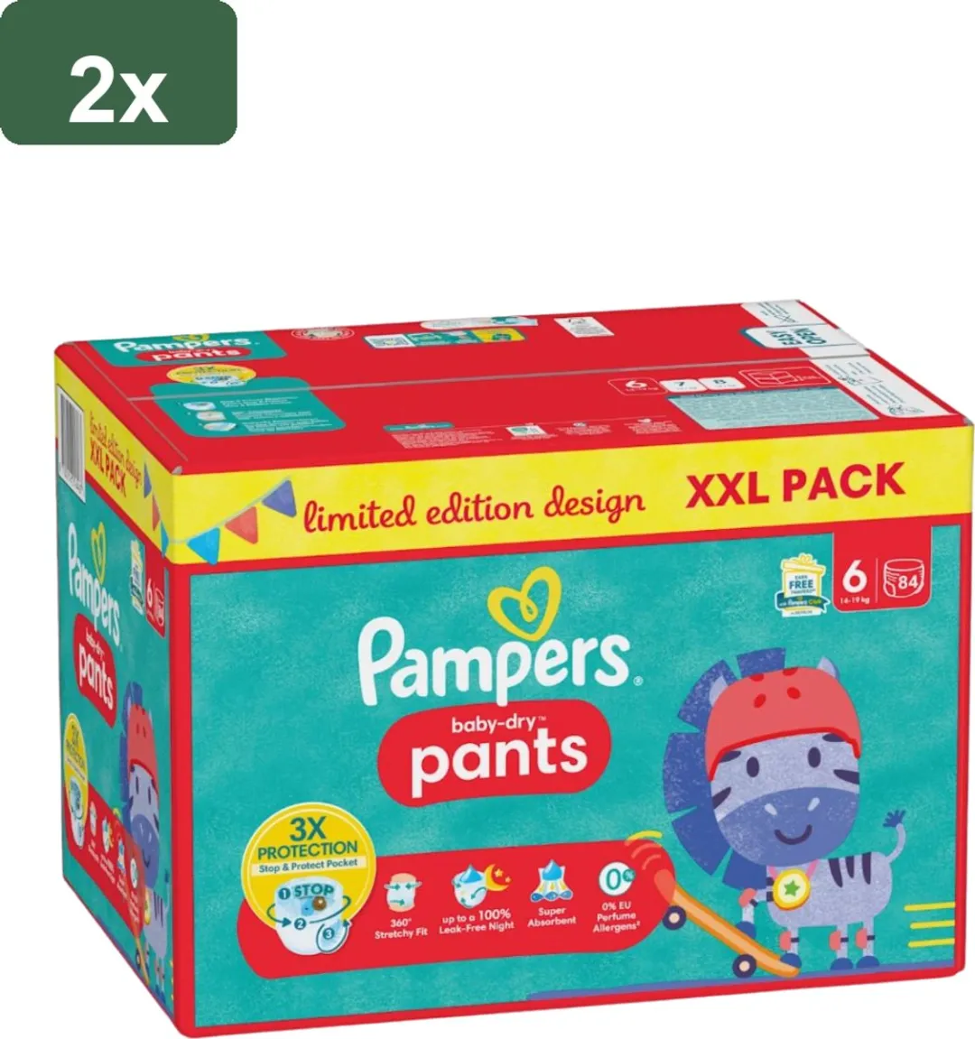 Pampers Baby-Dry Pants Maat 6 - 168 Stuks