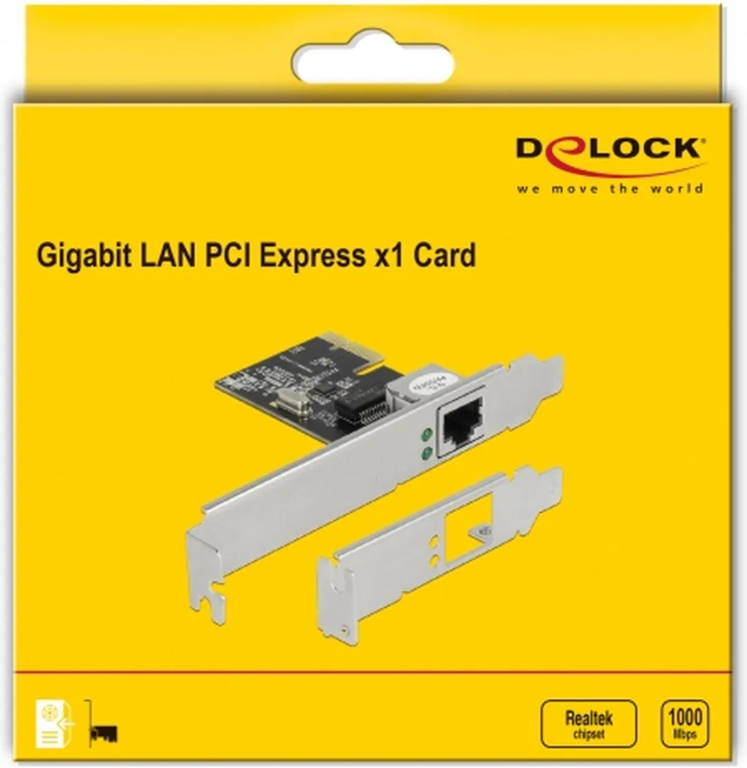 Delock PCI Express Gigabit LAN Kaart RTL8111 - Zwart - afbeelding 3 van 5