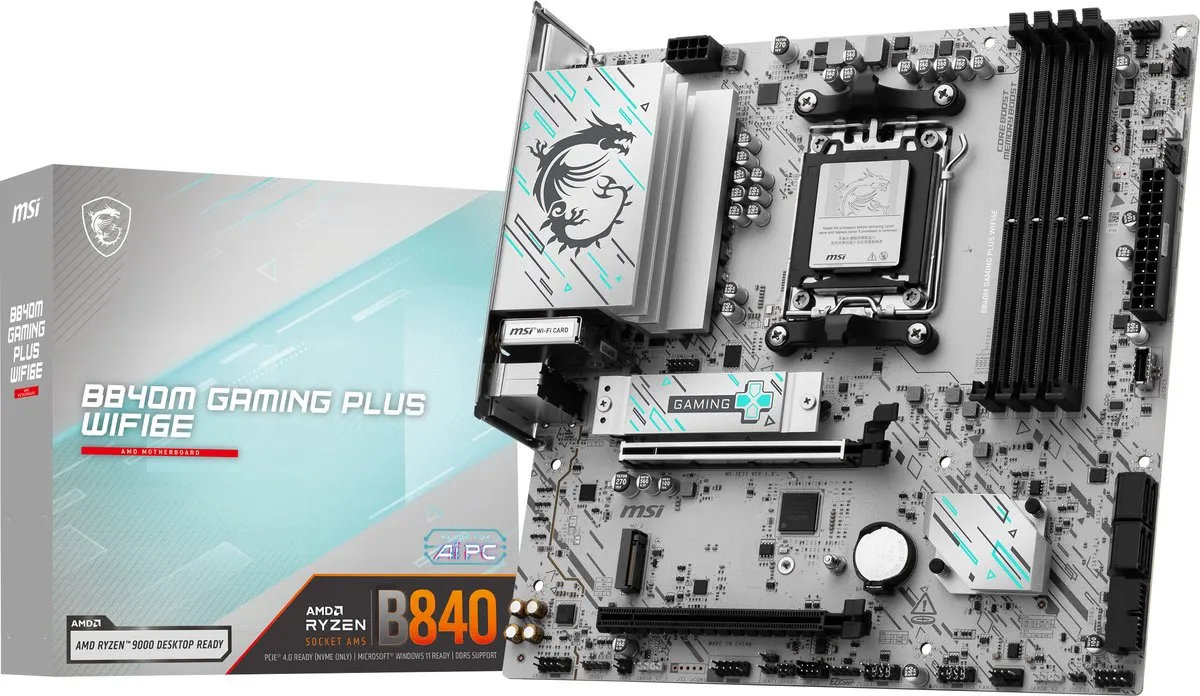 MSI B840M GAMING PLUS WIFI6E AM5 Micro-ATX Moederbord