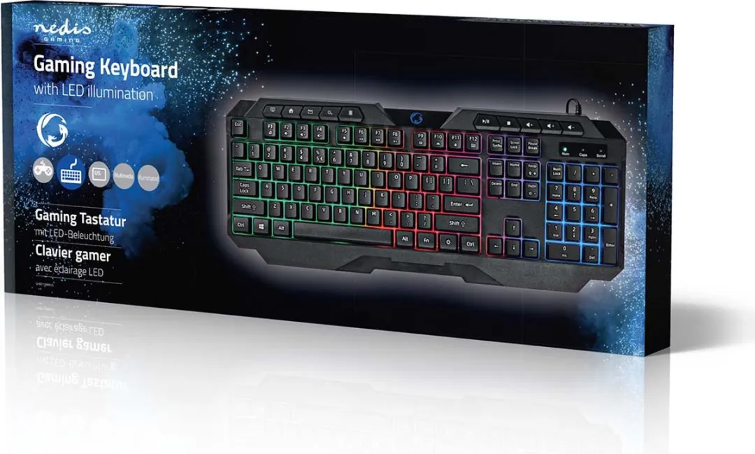 Nedis GKBD110BKUS Bedraad Gaming Toetsenbord - Zwart