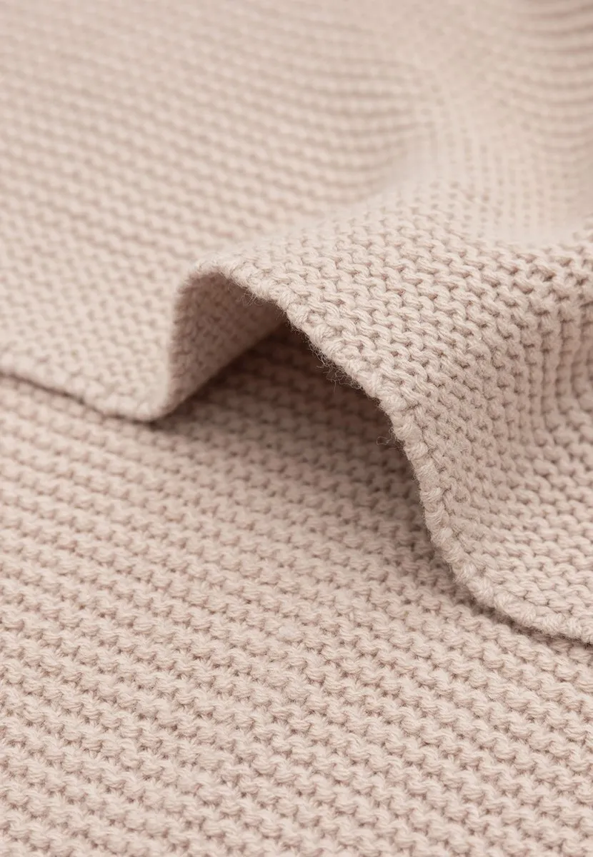 Jollein Deken Wieg 75x100cm Basic Knit Wild Rose