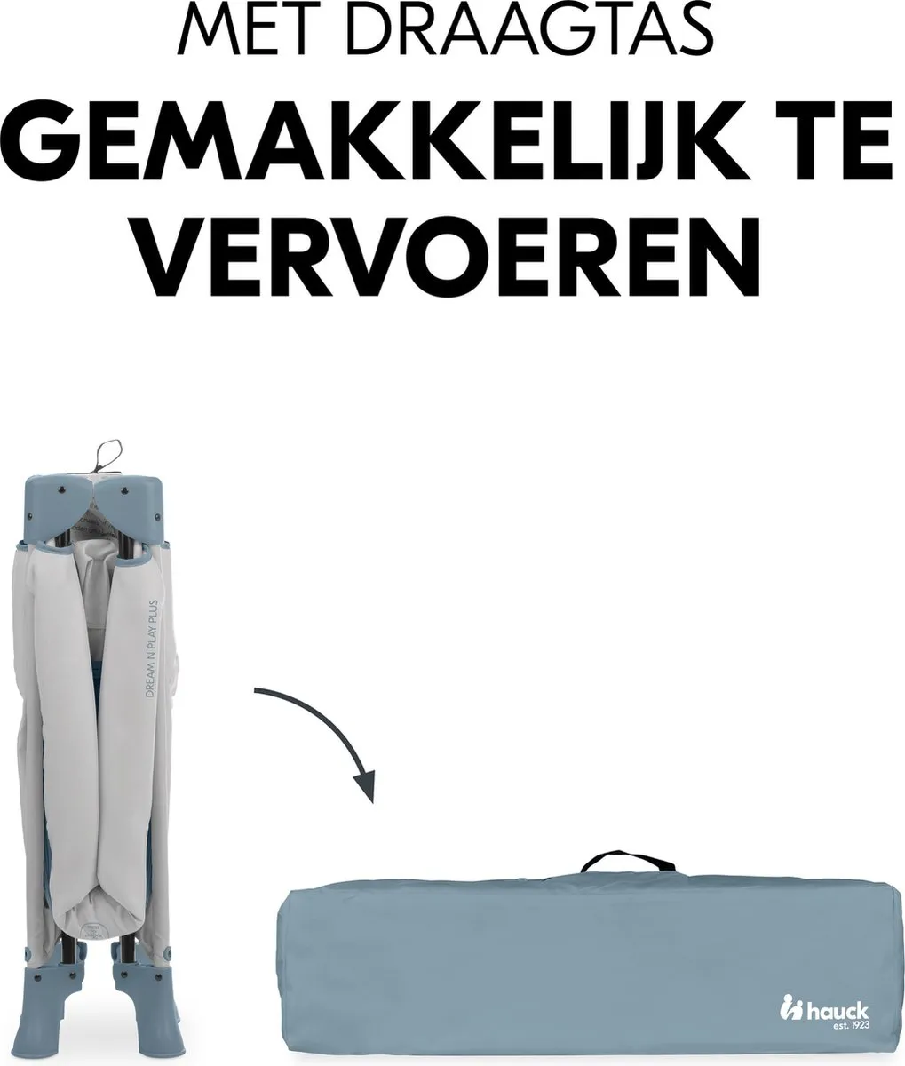 Hauck Dream N Play Plus Campingbedje - Dusty Blue