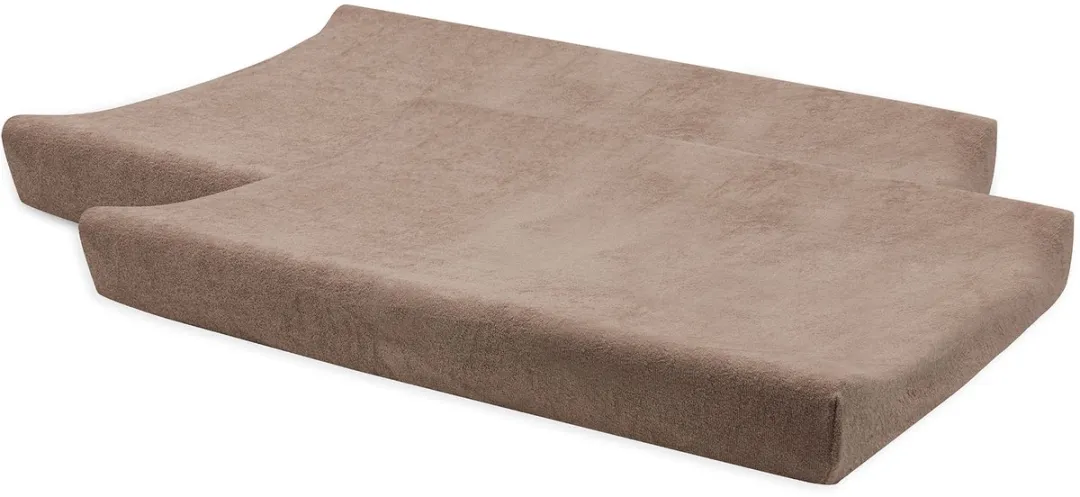 Jollein Aankleedkussenhoes Badstof 50x70cm - Milky Coffee - 2 Stuks
