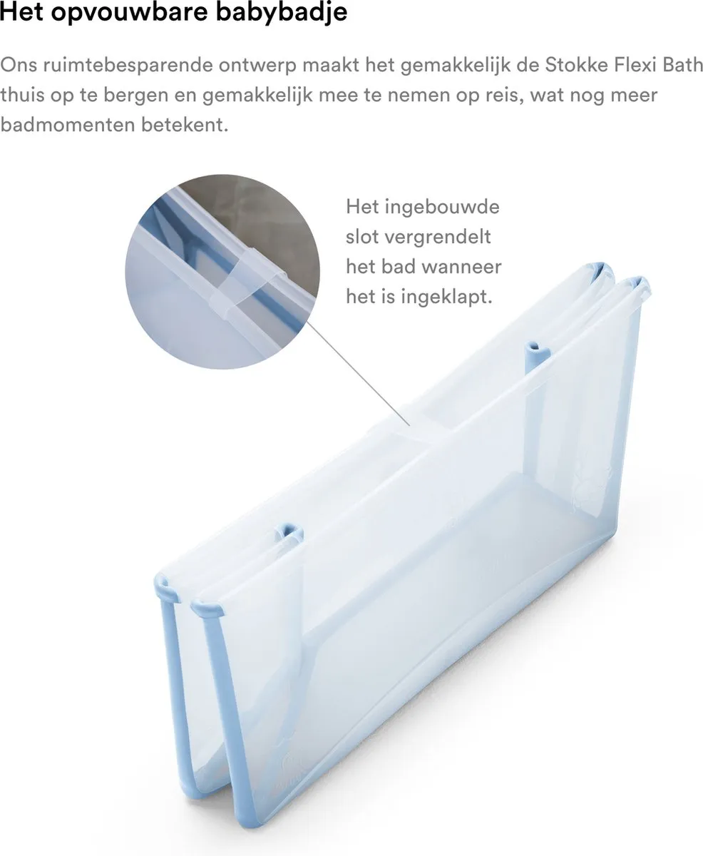Stokke Flexi Bath Ocean Blue - Babybad met pasgeborenensteun