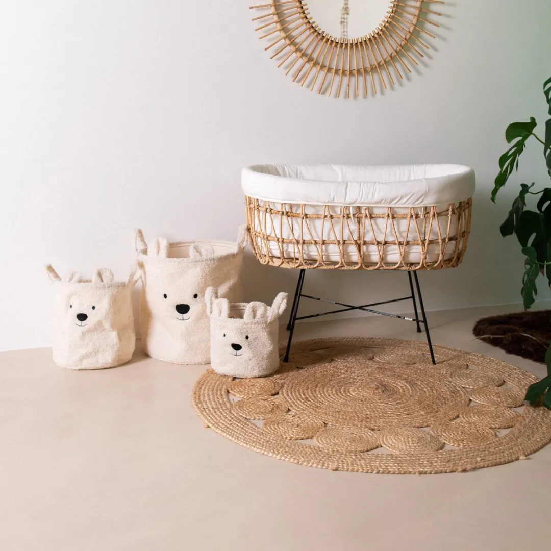 Childhome Rattan Wieg - Ecru 90x51x70cm