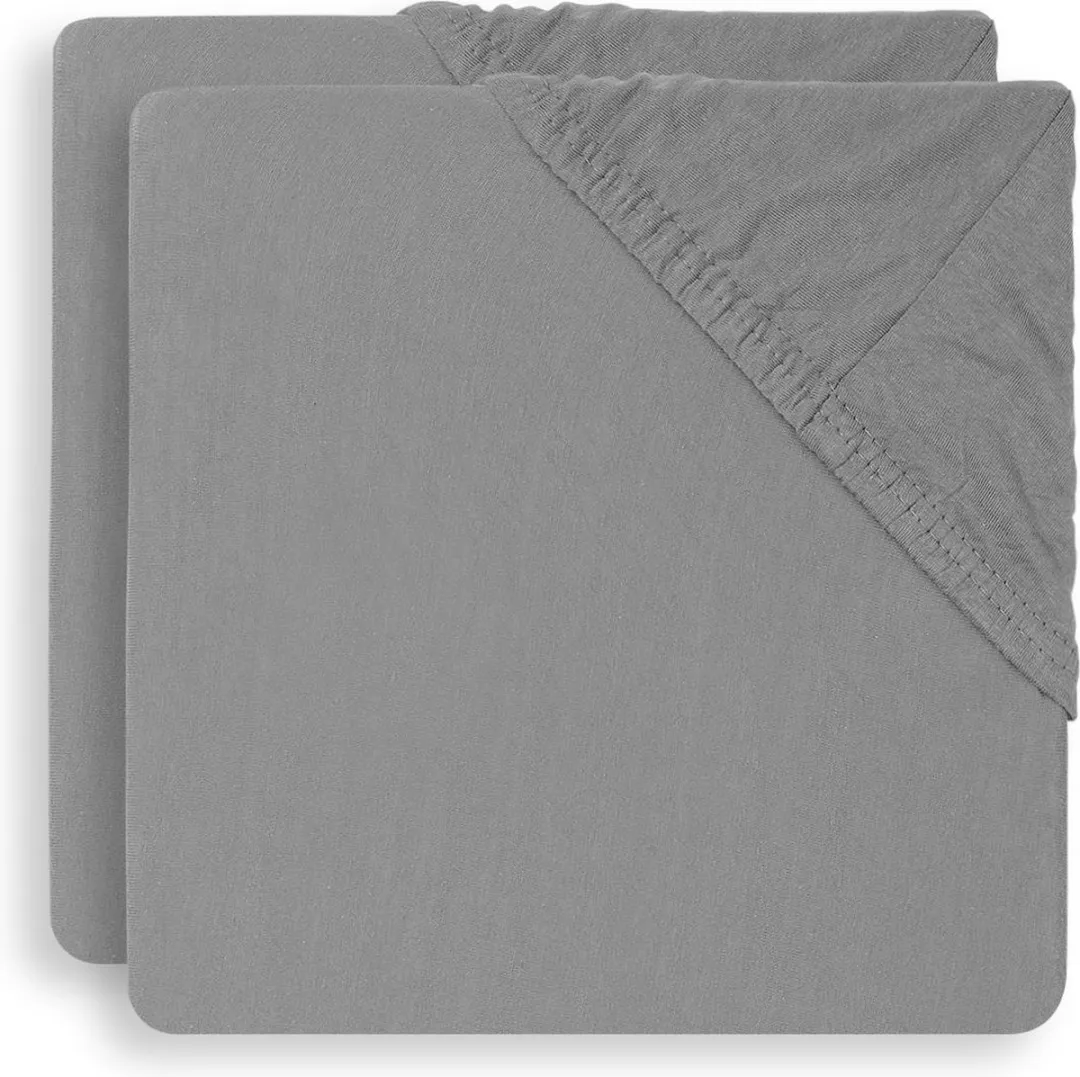 Jollein Baby Hoeslaken Boxmatras Jersey Storm Grey