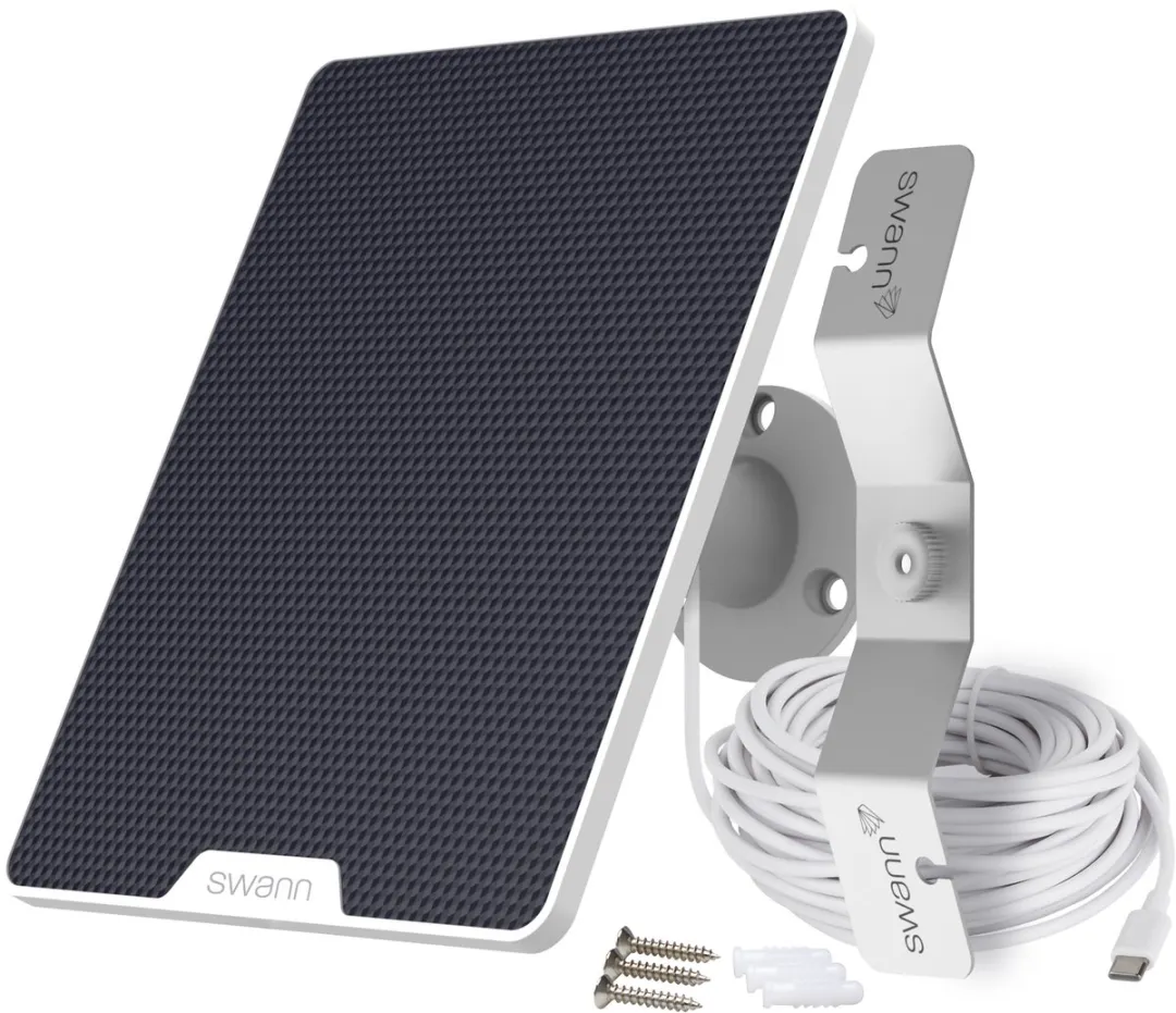 Swann SWIFI-SOLAR4 Zonnepaneel - IP65 Weerbestendig - USB-C & Micro-USB