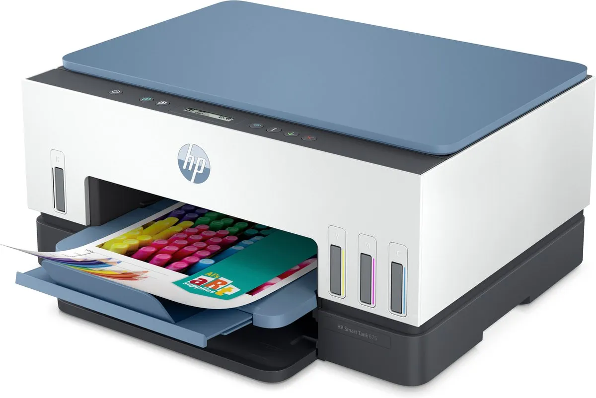HP Smart Tank 675 All-in-One Printer - 28C12A - Blauw/Grijs/Wit