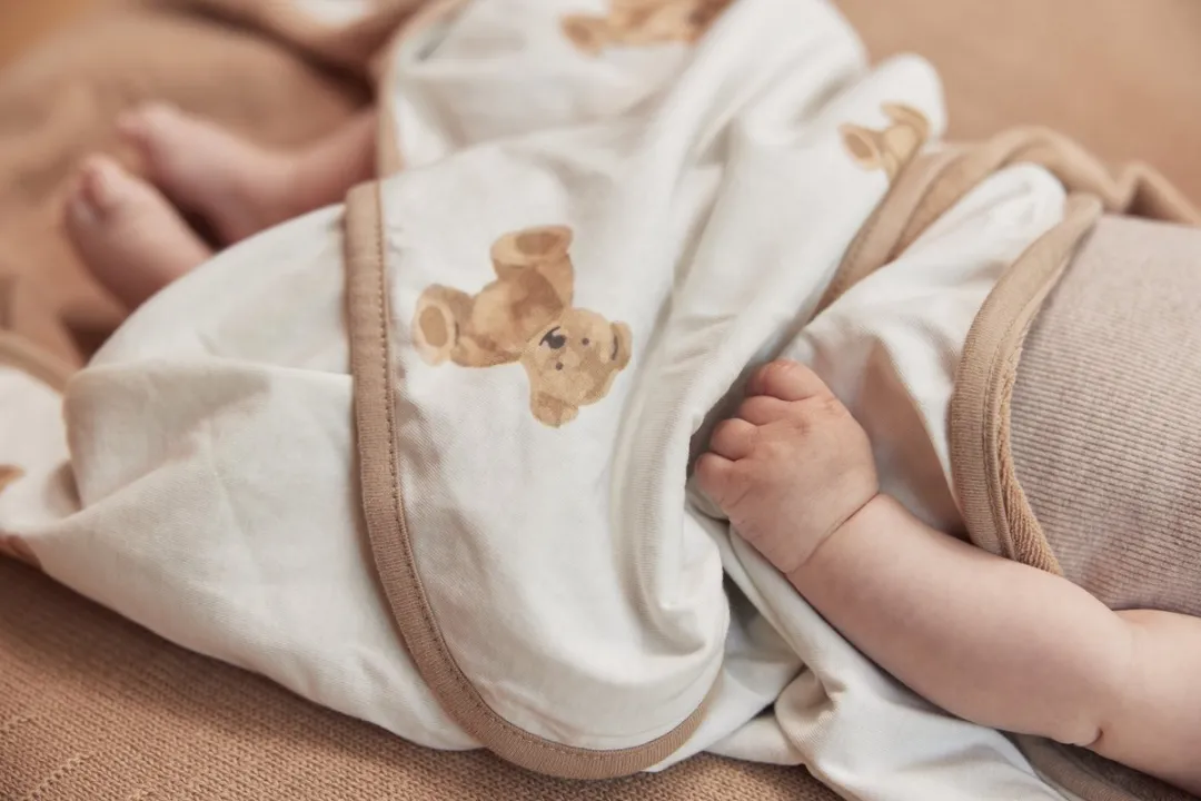 Jollein Badcape Teddy Bear - Baby Handdoek 75x75cm