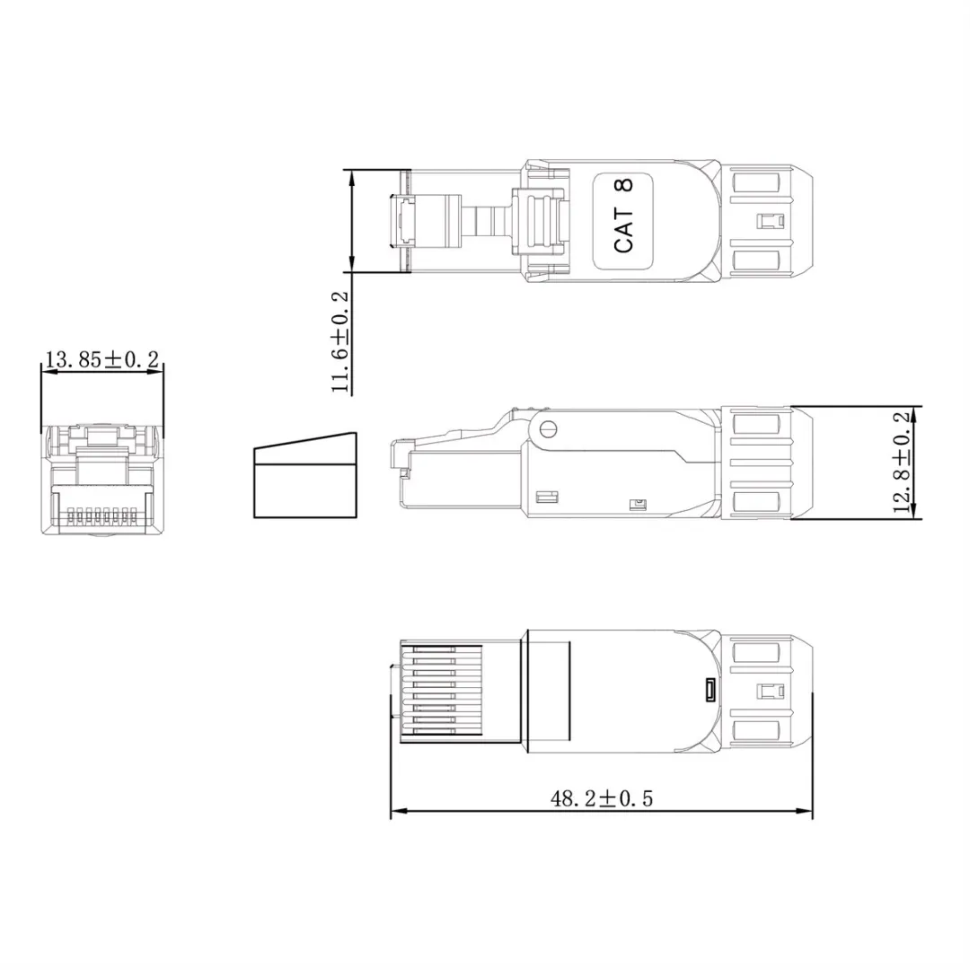 Value Field Connector RJ-45 Cat.8 Klasse I - Zilver