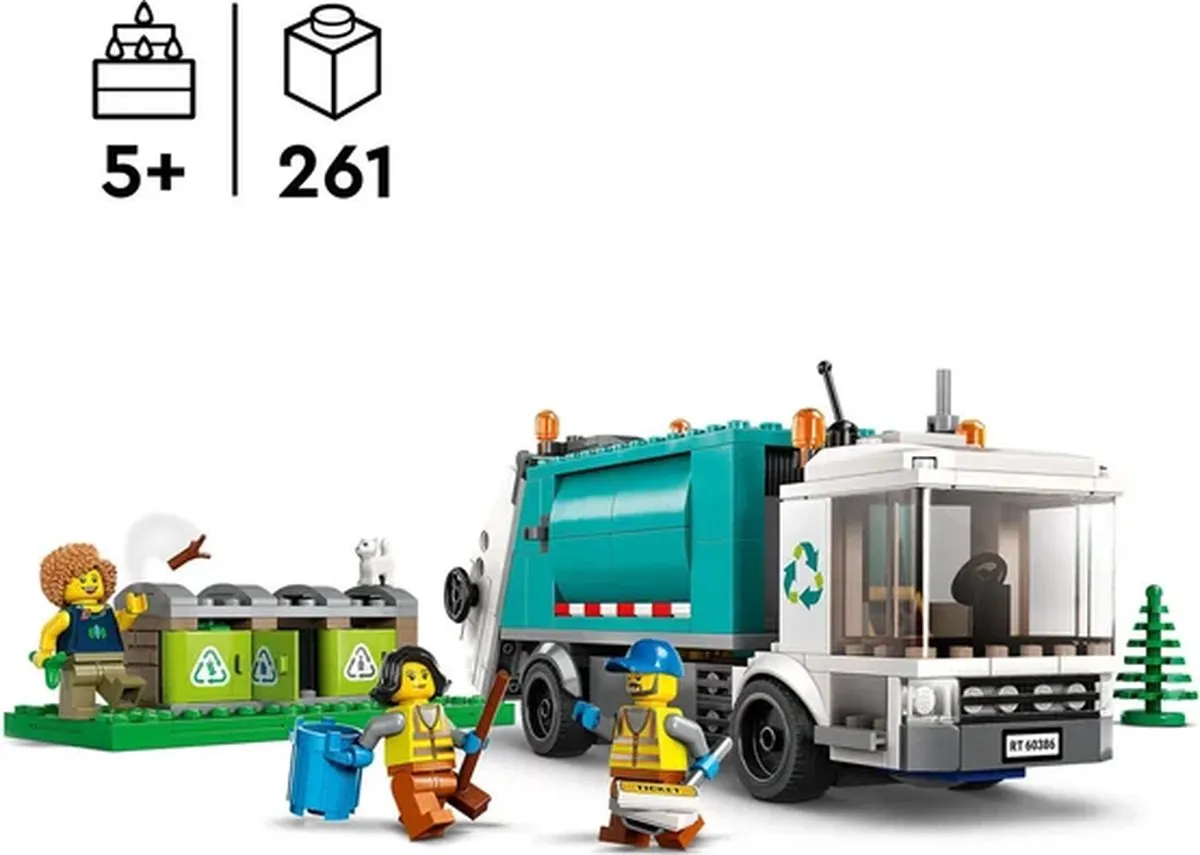 LEGO City Recycle Vrachtwagen 60386 - Meerkleurig - afbeelding 6 van 6