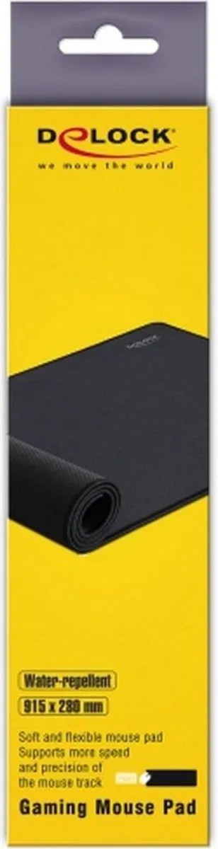 DeLOCK 12557 muismat Game-muismat Zwart