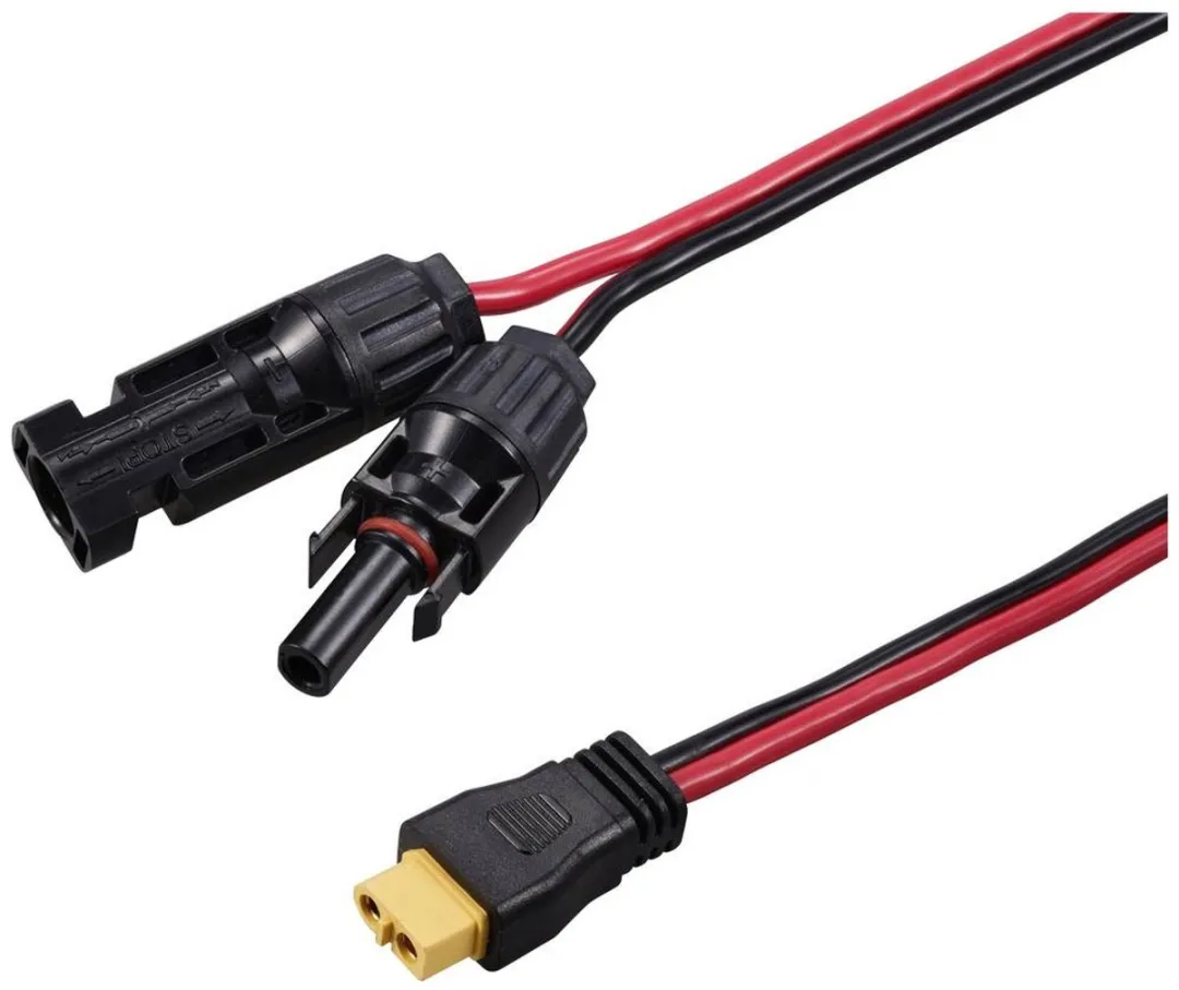 Tru Components PV-stekker naar XT60 Busstekker Kabel 3000mm - TC-12195652 - Zwart/Rood