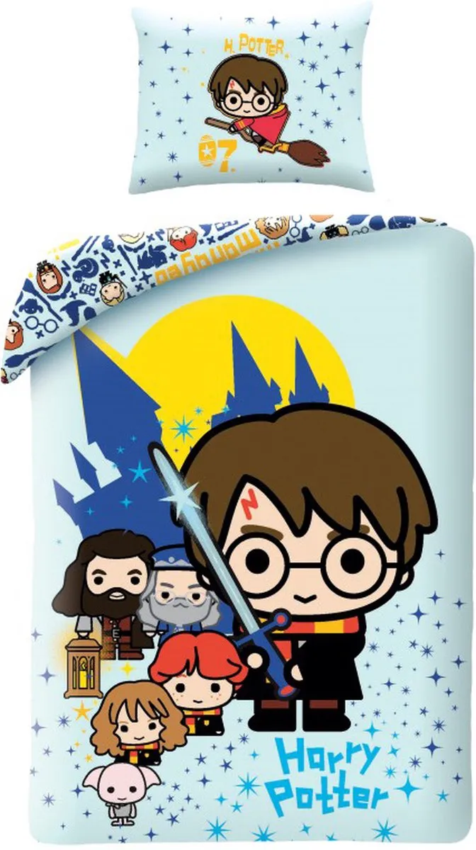 Harry Potter Funko Dekbedovertrek 135x100cm - Katoen - Blauw