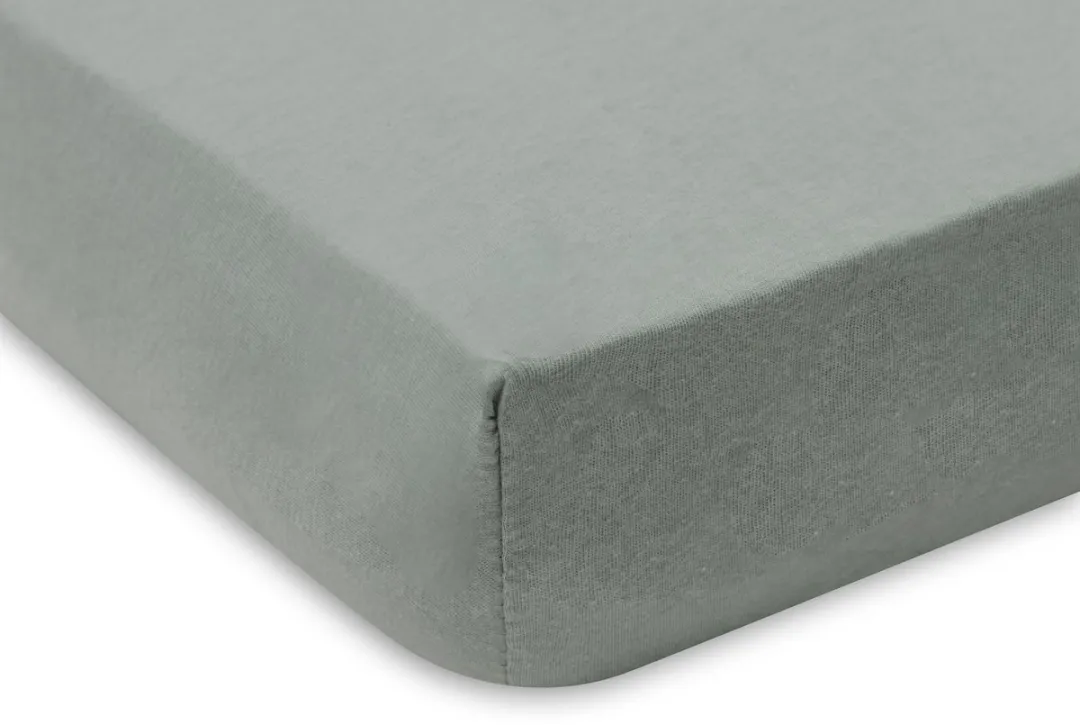 Jollein Hoeslaken Wieg Jersey 40/50x80/90cm Sea Green/Ivory - 2 Stuks