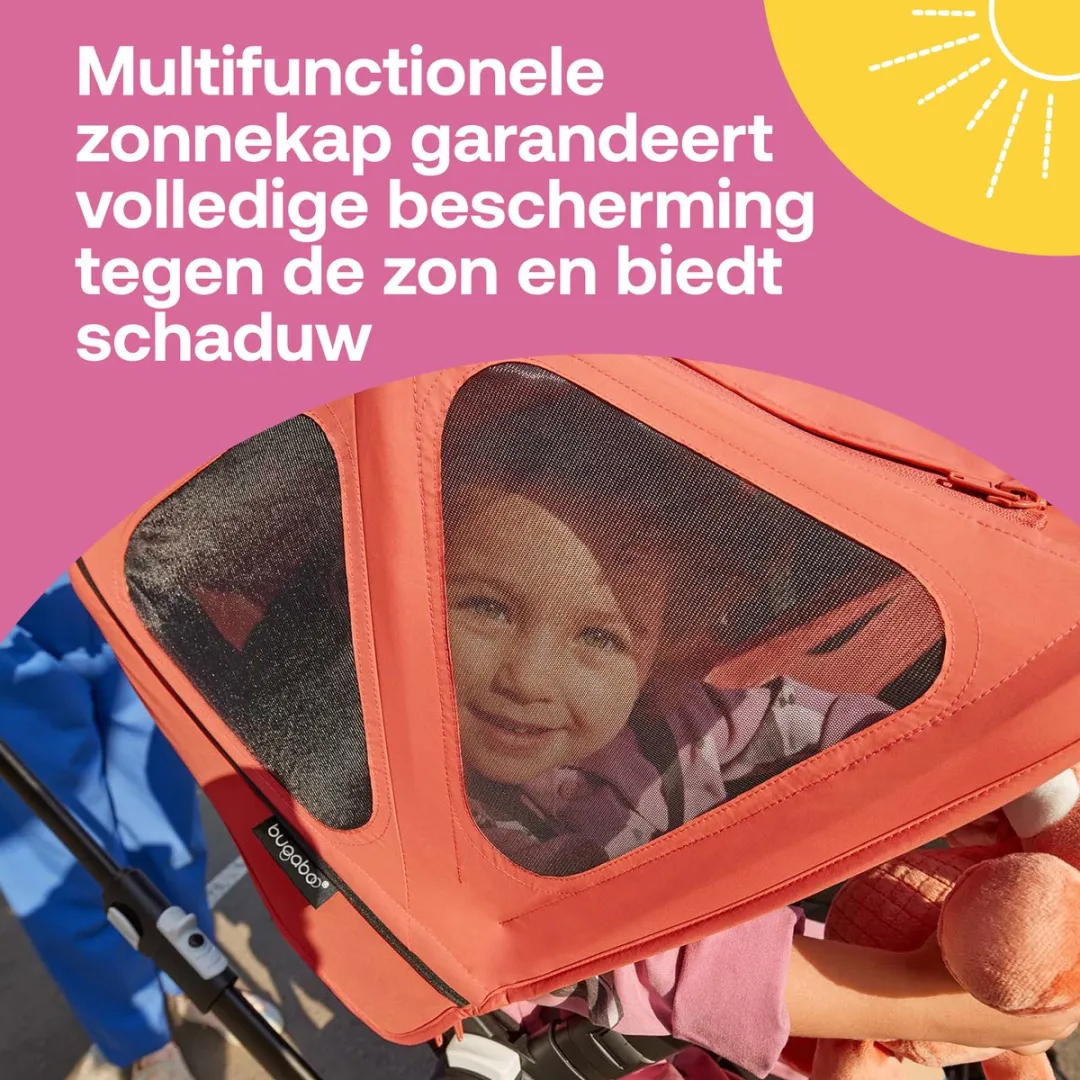 Bugaboo Donkey Breezy Sun Canopy - Midnight Black - afbeelding 4 van 6
