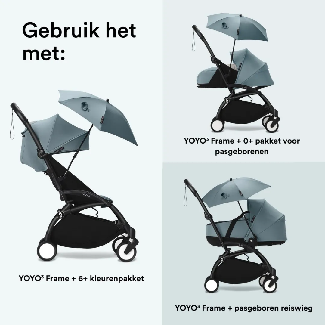 Stokke YOYO Parasol Aqua - UPF 50+ - afbeelding 2 van 6