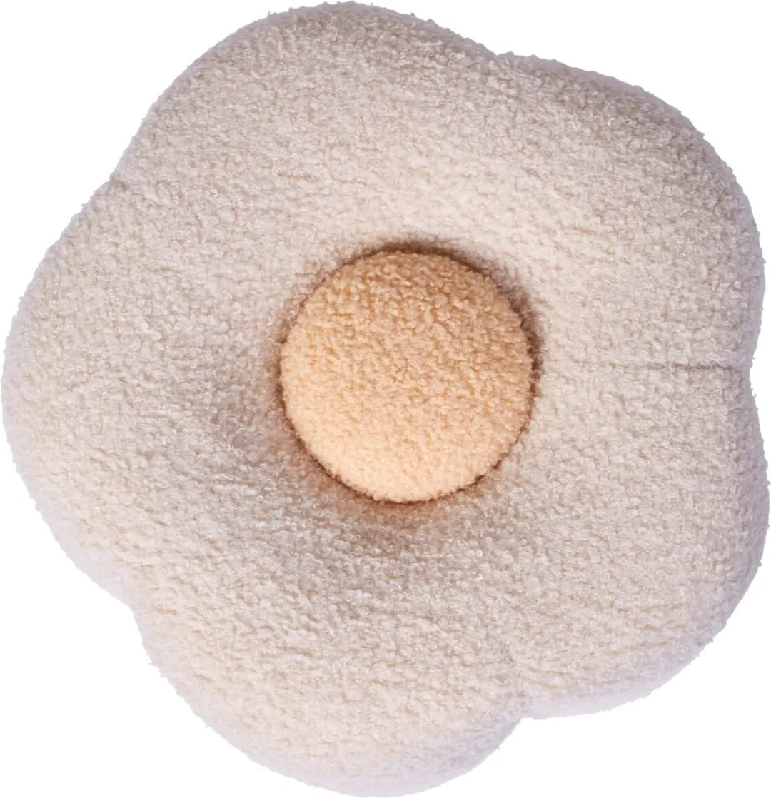 Childhome Bloem Poef Speelgoedkist - 35x35x32cm - Ecru