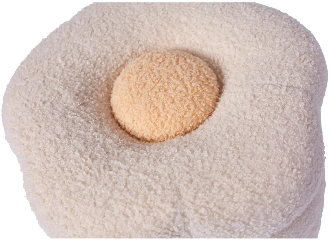 Childhome Bloem Poef Speelgoedkist - 35x35x32cm - Ecru