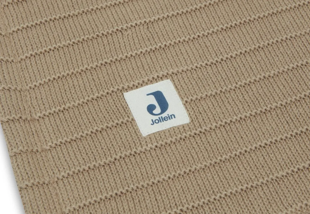 Jollein Baby Deken Ledikant Velvet Pure Knit 75x100cm - Biscuit